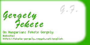 gergely fekete business card